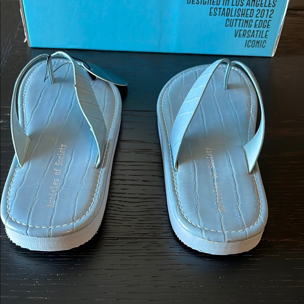 Blue Flip Flops - Picture 3 of 8